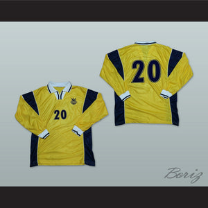 2002-2003 Style Ukraine National Team Home Yellow Long Sleeve Soccer Jersey