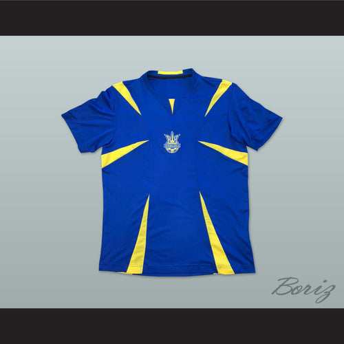 2006-2008 Style Ukraine National Team Away Blue Soccer Jersey