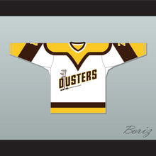 Load image into Gallery viewer, Bill 'Goldie' Goldthorpe 7 Binghamton Broome Dusters White Hockey Jersey
