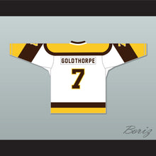 Load image into Gallery viewer, Bill 'Goldie' Goldthorpe 7 Binghamton Broome Dusters White Hockey Jersey