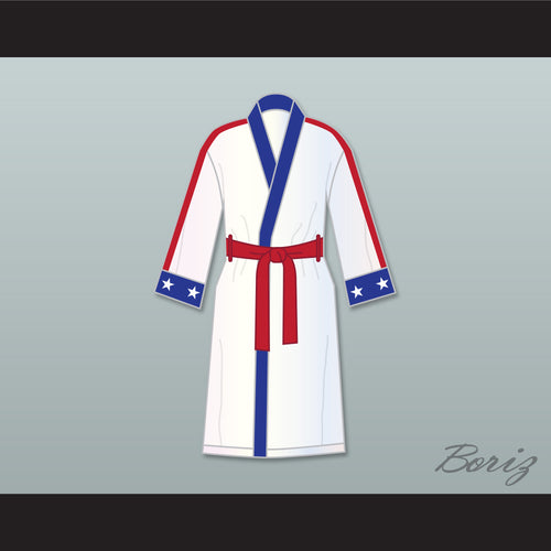 Adonis 'Creed' Johnson White Satin Full Boxing Robe Creed II
