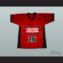 Load image into Gallery viewer, Jimmy Silverfoot 26 Crooked Arrows Red Lacrosse Jersey Crooked Arrows