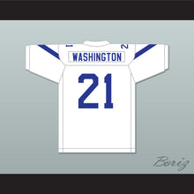 Load image into Gallery viewer, Dennis Washington 21 Liberty Christian School Warriors White Football Jersey