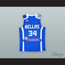 Load image into Gallery viewer, Giannis Antetokounmpo 34 Greece Blue Basketball Jersey