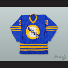 Load image into Gallery viewer, Hamilton Fincups 30 Blue Hockey Jersey