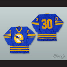 Load image into Gallery viewer, Hamilton Fincups 30 Blue Hockey Jersey