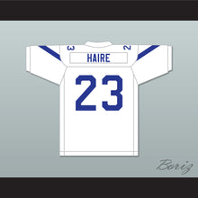 Load image into Gallery viewer, Harlan Haire 23 Liberty Christian School Warriors White Football Jersey