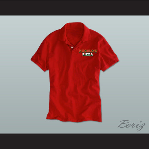 Ricky Bobby Hugalo's Pizza Logo 3 Red Polo Shirt