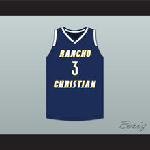 Load image into Gallery viewer, Isaiah Mobley 3 Rancho Christian School Eagles Navy Blue Basketball Jersey 1