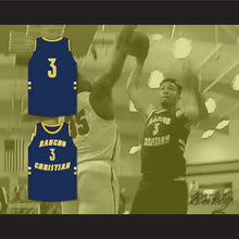 Load image into Gallery viewer, Isaiah Mobley 3 Rancho Christian School Eagles Navy Blue Basketball Jersey 3