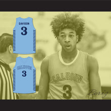 Load image into Gallery viewer, JD Davison 3 Calhoun High School Tigers Light Blue Basketball Jersey 2