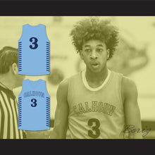 Load image into Gallery viewer, JD Davison 3 Calhoun High School Tigers Light Blue Basketball Jersey 1
