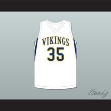Load image into Gallery viewer, Jabari Walker 34 Campbell Hall School Vikings White Basketball Jersey 3