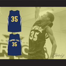 Load image into Gallery viewer, Jabari Walker 34 Campbell Hall School Vikings Navy Blue Basketball Jersey 1