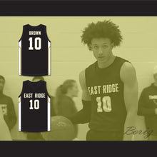 Load image into Gallery viewer, Kendall Brown 10 East Ridge High School Raptors Black Basketball Jersey 2