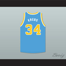 Load image into Gallery viewer, Krebs 34 Cadwallader University Light Blue Basketball Jersey Fast Break