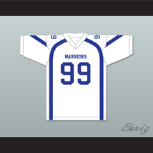 Load image into Gallery viewer, Nate George 99 Liberty Christian School Warriors White Football Jersey