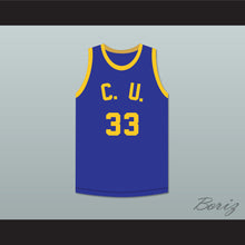 Load image into Gallery viewer, Roberta "Swish" James 33 Cadwallader University Blue Basketball Jersey Fast Break