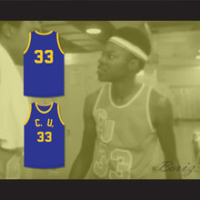 Load image into Gallery viewer, Roberta "Swish" James 33 Cadwallader University Blue Basketball Jersey Fast Break