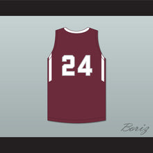 Load image into Gallery viewer, Ron Harper Jr 24 Don Bosco Preparatory High School Ironmen Maroon Basketball Jersey 1