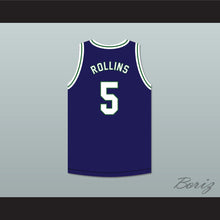 Load image into Gallery viewer, Ryan Rollins 5 Dakota High School Cougars Navy Blue Basketball Jersey 2