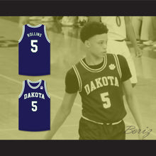 Load image into Gallery viewer, Ryan Rollins 5 Dakota High School Cougars Navy Blue Basketball Jersey 2