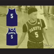 Load image into Gallery viewer, Ryan Rollins 5 Dakota High School Cougars Navy Blue Basketball Jersey 1