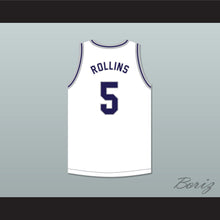Load image into Gallery viewer, Ryan Rollins 5 Dakota High School Cougars White Basketball Jersey 2