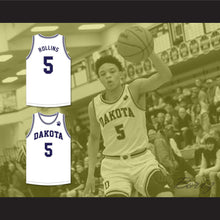 Load image into Gallery viewer, Ryan Rollins 5 Dakota High School Cougars White Basketball Jersey 2