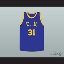 Load image into Gallery viewer, Sam "Bull" Newton 31 Cadwallader University Blue Basketball Jersey Fast Break