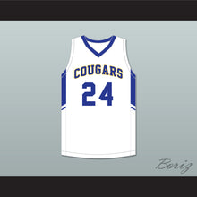 Load image into Gallery viewer, Shaqir O'Neal 24 Creekside Christian Academy Cougars White Basketball Jersey 2