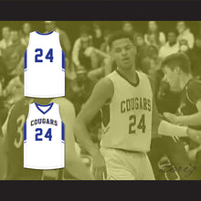 Load image into Gallery viewer, Shaqir O'Neal 24 Creekside Christian Academy Cougars White Basketball Jersey 1