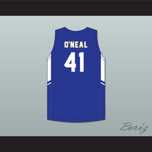 Load image into Gallery viewer, Shaqir O'Neal 41 Creekside Christian Academy Cougars Blue Basketball Jersey 2