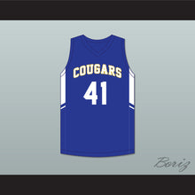 Load image into Gallery viewer, Shaqir O'Neal 41 Creekside Christian Academy Cougars Blue Basketball Jersey 1