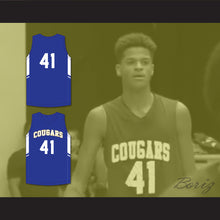 Load image into Gallery viewer, Shaqir O'Neal 41 Creekside Christian Academy Cougars Blue Basketball Jersey 1