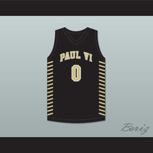 Load image into Gallery viewer, Trevor Keels 0 Paul VI Catholic High School Panthers Black Basketball Jersey 1