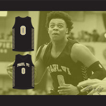 Load image into Gallery viewer, Trevor Keels 0 Paul VI Catholic High School Panthers Black Basketball Jersey 1