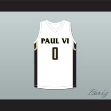 Load image into Gallery viewer, Trevor Keels 0 Paul VI Catholic High School Panthers White Basketball Jersey 2