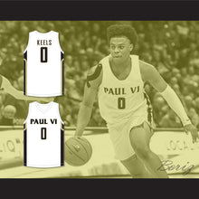 Load image into Gallery viewer, Trevor Keels 0 Paul VI Catholic High School Panthers White Basketball Jersey 2