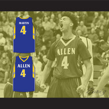 Load image into Gallery viewer, Tyrese Martin 4 William Allen High School Canaries Blue Basketball Jersey 2