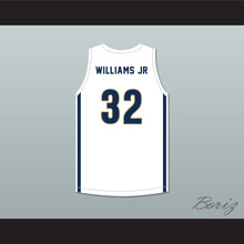 Load image into Gallery viewer, Vince Williams Jr 32 St. John's Jesuit High School and Academy Titans White Basketball Jersey 2