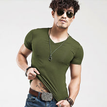 Load image into Gallery viewer, V neck Men&#39;s T Shirt