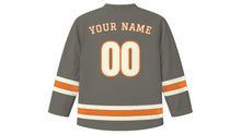 Load image into Gallery viewer, Abuja Original Hockey Jersey in Aso Rock Grey, back view with your name and number