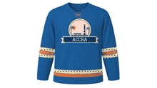 Load image into Gallery viewer, Accra Original Hockey Jersey in Atlantic Blue, front view – custom name and number