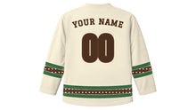 Load image into Gallery viewer, Addis Ababa Original Hockey Jersey in Cream, back view with your name and number
