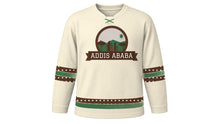 Load image into Gallery viewer, Addis Ababa Original Hockey Jersey in Cream, front view – custom name and number