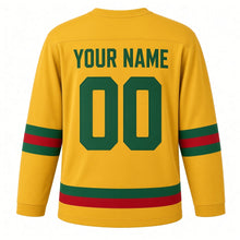 Load image into Gallery viewer, Africa Day Original Hockey Jersey in Gold, back view with your name and number