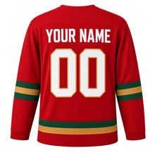 Load image into Gallery viewer, Africa Day Original Hockey Jersey in Red, back view with your name and number