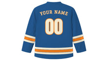 Load image into Gallery viewer, Ahmedabad Original Hockey Jersey in Sabarmati Blue, back view with your name and number