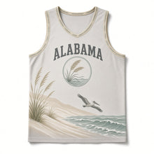 Load image into Gallery viewer, Alabama Gulf Dunes Original Basketball Jersey in Pelican Gray, front view – custom name and number